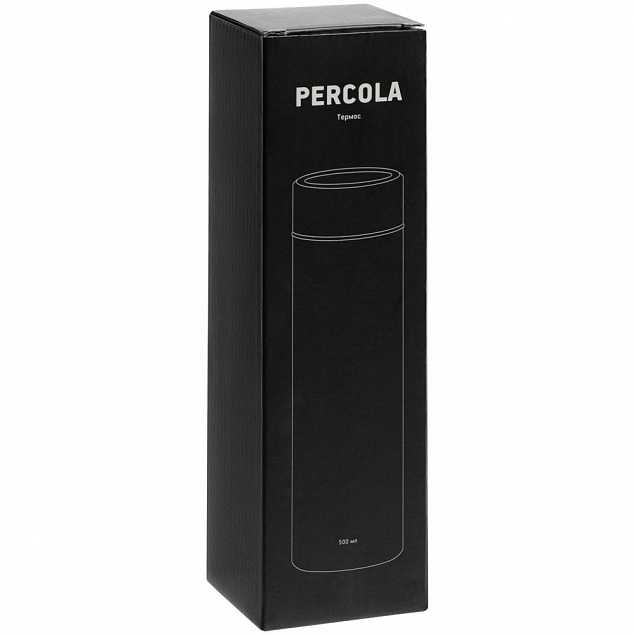 Термос с ситечком Percola, черный с логотипом в Екатеринбурге заказать по выгодной цене в кибермаркете AvroraStore