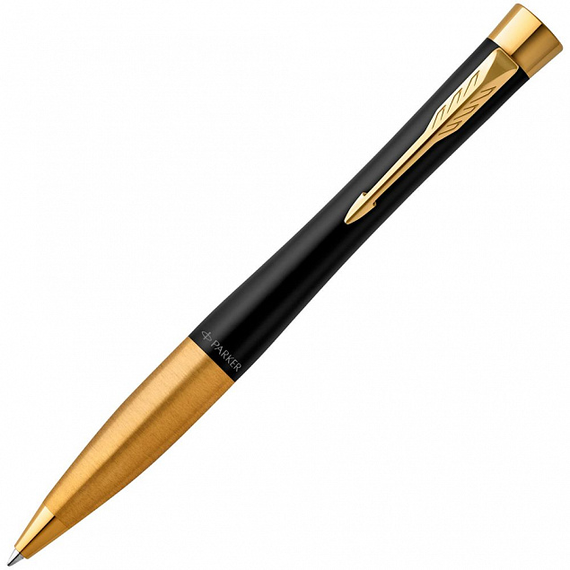 Ручка шариковая Parker Urban Twist Black GT с логотипом в Екатеринбурге заказать по выгодной цене в кибермаркете AvroraStore