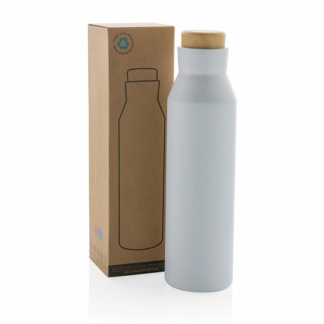 Вакуумная бутылка Gaia из переработанной нержавеющей стали RCS, 600 мл с логотипом в Екатеринбурге заказать по выгодной цене в кибермаркете AvroraStore