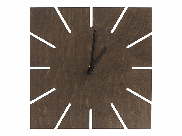 Часы деревянные «Лулу» с логотипом в Екатеринбурге заказать по выгодной цене в кибермаркете AvroraStore