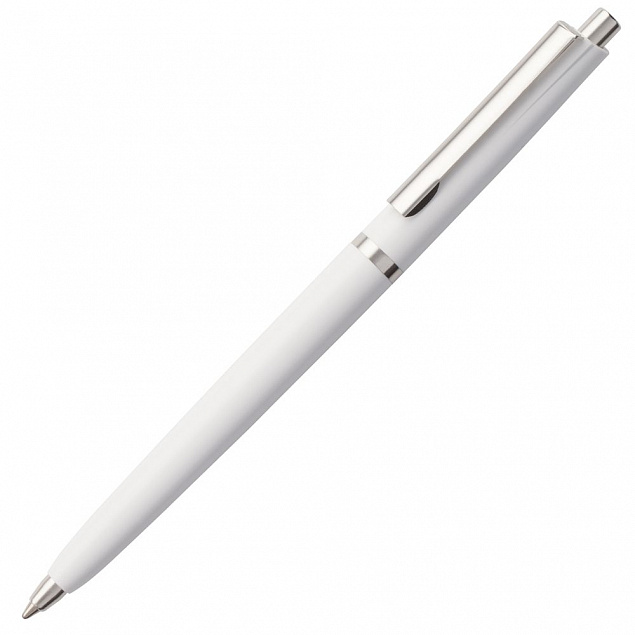 Ручка шариковая Classic, белая с логотипом в Екатеринбурге заказать по выгодной цене в кибермаркете AvroraStore