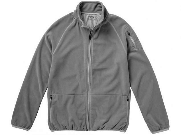 Куртка Drop Shot из микрофлиса мужская, серый с логотипом в Екатеринбурге заказать по выгодной цене в кибермаркете AvroraStore