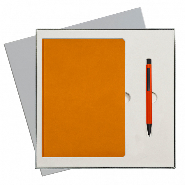 Подарочный набор Portobello/Sky оранжевый (Ежедневник недат А5, Ручка) беж. ложемент с логотипом в Екатеринбурге заказать по выгодной цене в кибермаркете AvroraStore