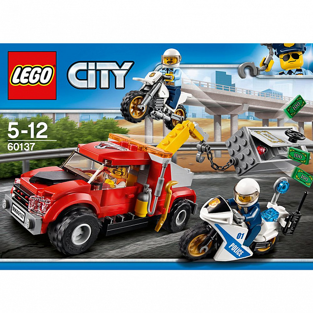 Конструктор «LEGO City. Побег на буксировщике» с логотипом в Екатеринбурге заказать по выгодной цене в кибермаркете AvroraStore