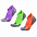 Набор из 3 пар спортивных женских носков Monterno Sport, красный фиолетовый и розовый с логотипом в Екатеринбурге заказать по выгодной цене в кибермаркете AvroraStore