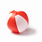 Мяч надувной SAONA, Белый/Красный с логотипом в Екатеринбурге заказать по выгодной цене в кибермаркете AvroraStore