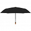 Зонт складной Nature Magic, черный с логотипом в Екатеринбурге заказать по выгодной цене в кибермаркете AvroraStore