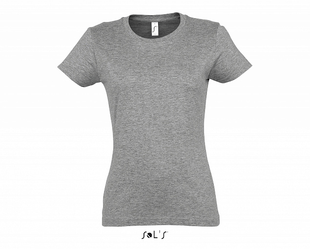 Фуфайка (футболка) IMPERIAL женская,Серый меланж 3XL с логотипом в Екатеринбурге заказать по выгодной цене в кибермаркете AvroraStore