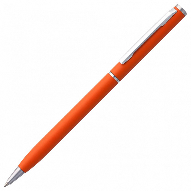 Ручка шариковая Hotel Chrome, ver.2, оранжевая с логотипом в Екатеринбурге заказать по выгодной цене в кибермаркете AvroraStore