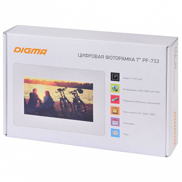 Цифровая фоторамка Digma PF-733, белая с логотипом в Екатеринбурге заказать по выгодной цене в кибермаркете AvroraStore