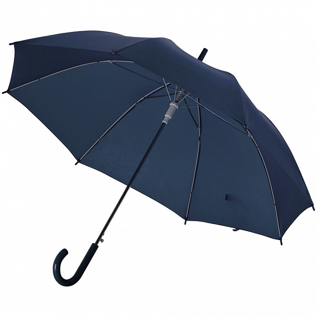 Зонт-трость Promo, темно-синий с логотипом в Екатеринбурге заказать по выгодной цене в кибермаркете AvroraStore
