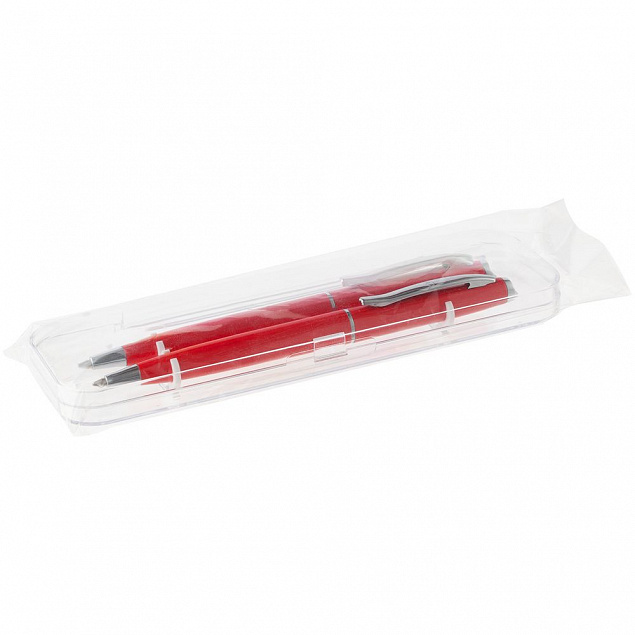 Набор Phrase: ручка и карандаш, красный с логотипом в Екатеринбурге заказать по выгодной цене в кибермаркете AvroraStore