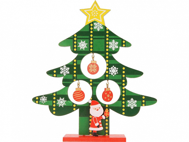Декоративная елочка c игрушками и Дедом Морозом с логотипом в Екатеринбурге заказать по выгодной цене в кибермаркете AvroraStore