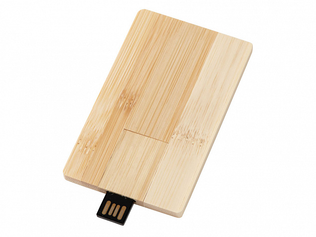 USB 2.0- флешка на 32 Гб «Bamboo Card» с логотипом в Екатеринбурге заказать по выгодной цене в кибермаркете AvroraStore