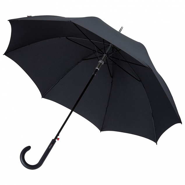 Зонт-трость E.703, черный с логотипом в Екатеринбурге заказать по выгодной цене в кибермаркете AvroraStore