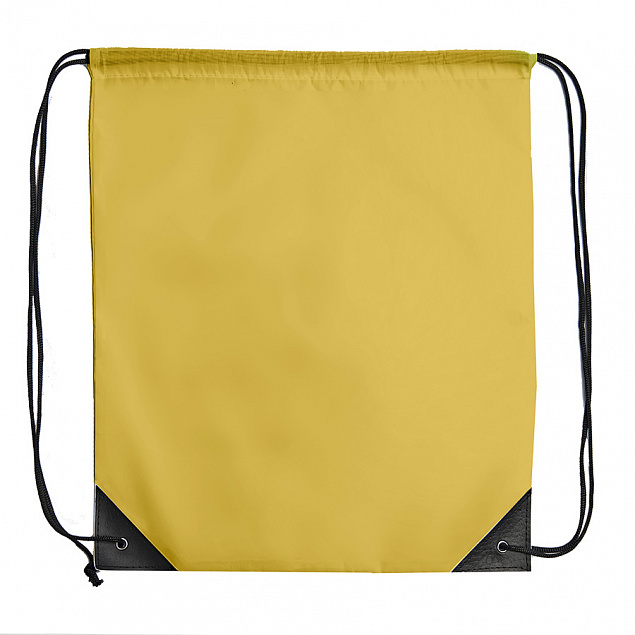 Рюкзак мешок с укреплёнными уголками BY DAY, желтый, 35*41 см, полиэстер 210D с логотипом в Екатеринбурге заказать по выгодной цене в кибермаркете AvroraStore