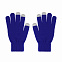 Перчатки женские для работы с сенсорными экранами, синие# с логотипом в Екатеринбурге заказать по выгодной цене в кибермаркете AvroraStore