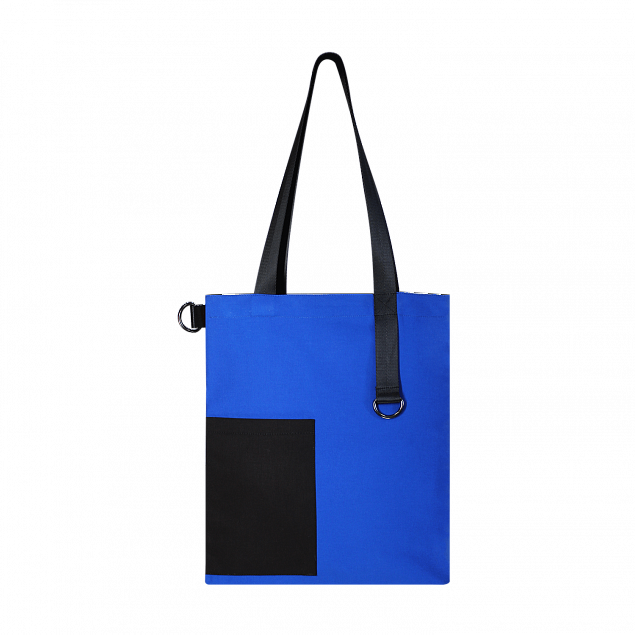 Шоппер Superbag Color (синий с чёрным) с логотипом в Екатеринбурге заказать по выгодной цене в кибермаркете AvroraStore