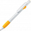 ALLEGRA, ручка шариковая, желтый/белый, пластик с логотипом в Екатеринбурге заказать по выгодной цене в кибермаркете AvroraStore