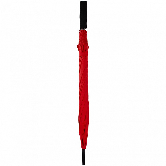 Зонт-трость Color Play, красный с логотипом в Екатеринбурге заказать по выгодной цене в кибермаркете AvroraStore
