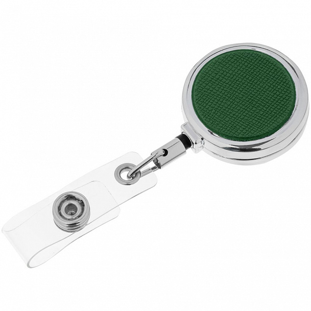 Ретрактор Devon, темно-зеленый с логотипом в Екатеринбурге заказать по выгодной цене в кибермаркете AvroraStore