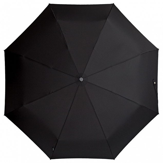 Складной зонт Gran Turismo, черный с логотипом в Екатеринбурге заказать по выгодной цене в кибермаркете AvroraStore