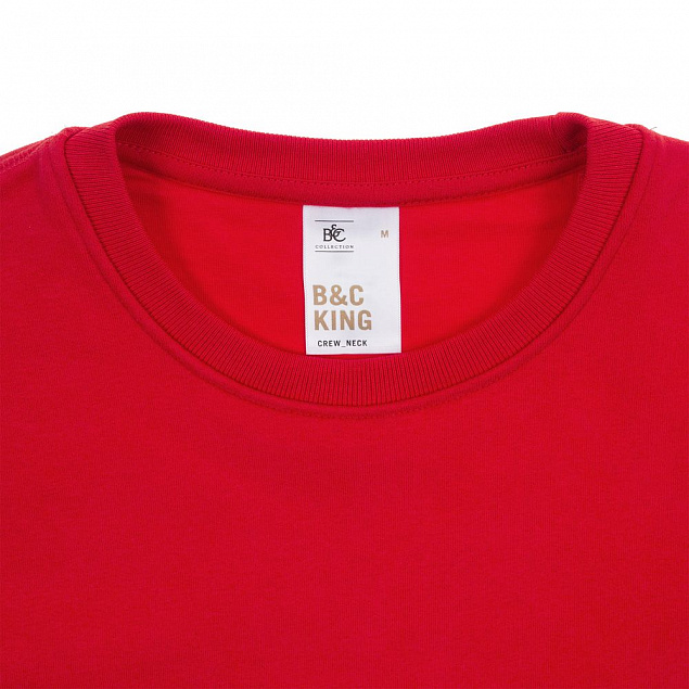 Свитшот унисекс King, красный с логотипом в Екатеринбурге заказать по выгодной цене в кибермаркете AvroraStore