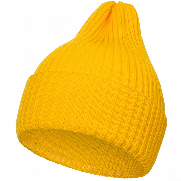 Шапка Yong, желтая с логотипом в Екатеринбурге заказать по выгодной цене в кибермаркете AvroraStore
