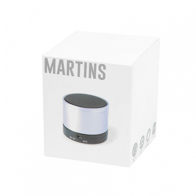 Портативная bluetooth-колонка "Martins" с логотипом в Екатеринбурге заказать по выгодной цене в кибермаркете AvroraStore