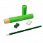 Письменный набор Tubey, карандаш, точилка и ластик, зеленый с логотипом в Екатеринбурге заказать по выгодной цене в кибермаркете AvroraStore