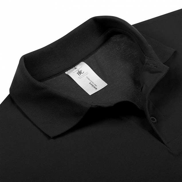 Рубашка поло Heavymill черная с логотипом в Екатеринбурге заказать по выгодной цене в кибермаркете AvroraStore