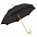 Зонт-трость с деревянной ручкой, полуавтомат с логотипом в Екатеринбурге заказать по выгодной цене в кибермаркете AvroraStore