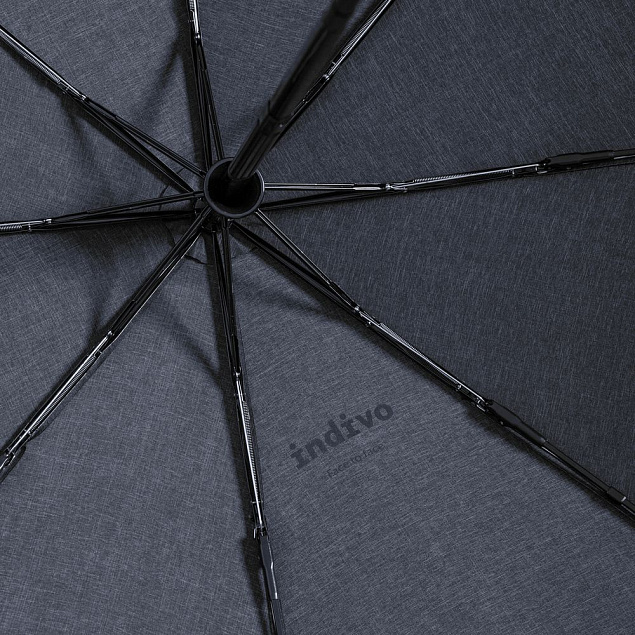 Складной зонт rainVestment, темно-синий меланж с логотипом в Екатеринбурге заказать по выгодной цене в кибермаркете AvroraStore