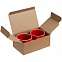Коробка Couple Cup под 2 кружки, малая, крафт с логотипом в Екатеринбурге заказать по выгодной цене в кибермаркете AvroraStore