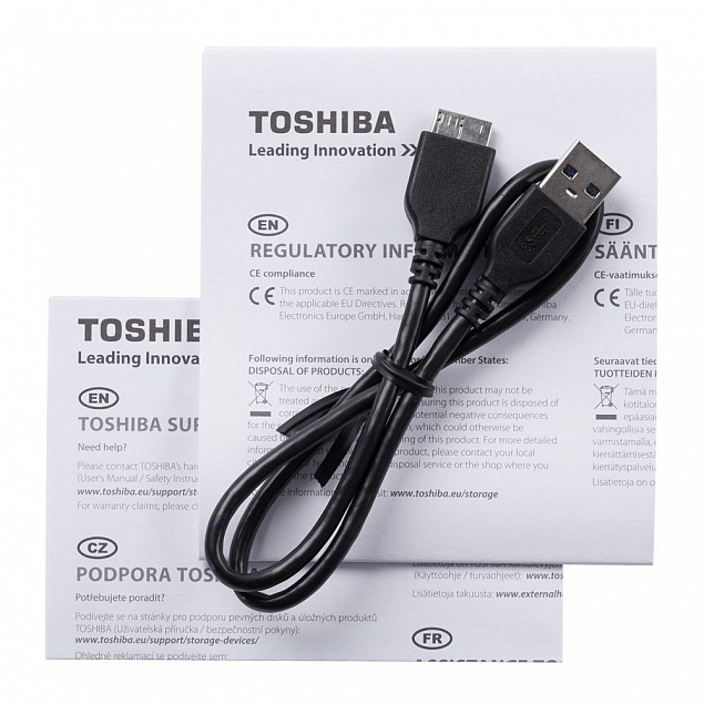 Внешний диск Toshiba Ready, USB 3.0, 1Тб, белый с логотипом в Екатеринбурге заказать по выгодной цене в кибермаркете AvroraStore