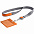 Чехол для карточки с лентой и ретрактором Devon, оранжевый с логотипом в Екатеринбурге заказать по выгодной цене в кибермаркете AvroraStore