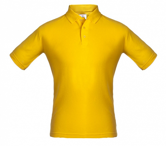 Рубашка поло Unit Virma, желтая с логотипом в Екатеринбурге заказать по выгодной цене в кибермаркете AvroraStore