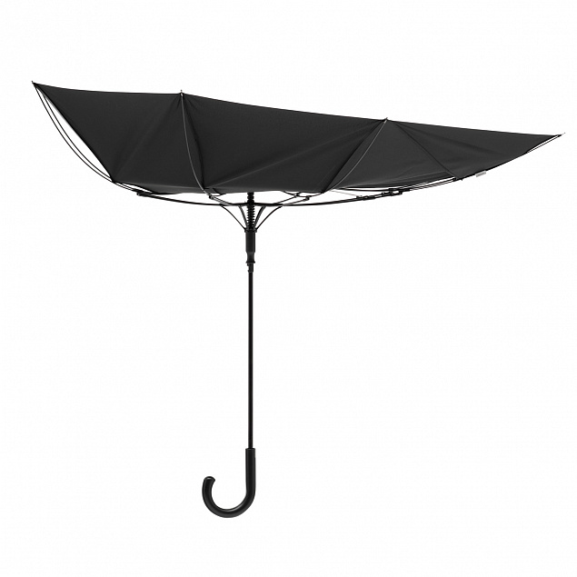 Зонт-трость Dune, черный с логотипом в Екатеринбурге заказать по выгодной цене в кибермаркете AvroraStore