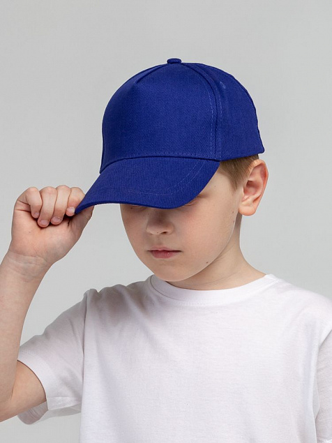 Бейсболка детская Standard Kids, синяя с логотипом в Екатеринбурге заказать по выгодной цене в кибермаркете AvroraStore