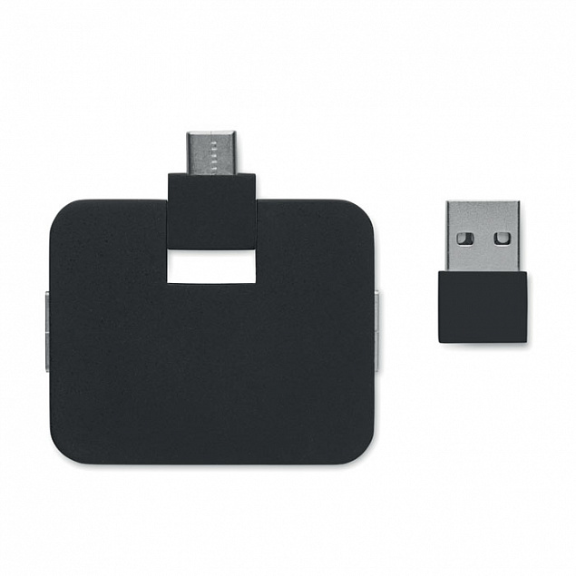 4-портовый USB-концентратор с к с логотипом в Екатеринбурге заказать по выгодной цене в кибермаркете AvroraStore