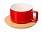 Чайная пара с бамбуковым блюдцем «Sheffield» с логотипом в Екатеринбурге заказать по выгодной цене в кибермаркете AvroraStore