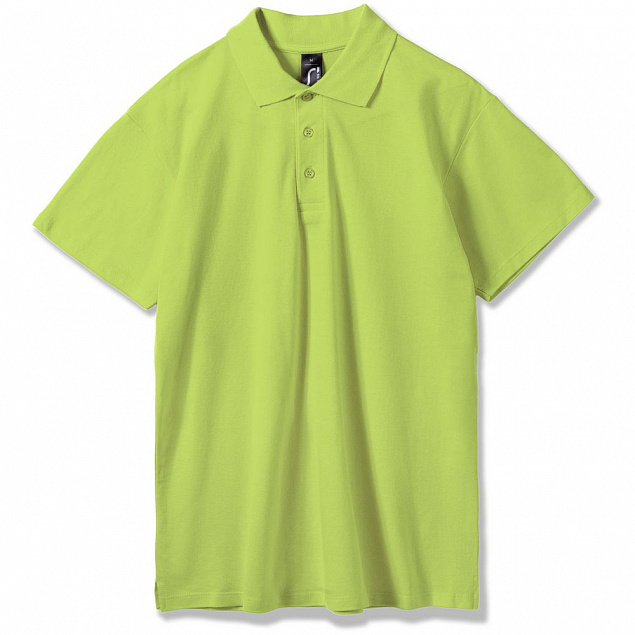 Рубашка поло мужская SUMMER 170, зеленое яблоко с логотипом в Екатеринбурге заказать по выгодной цене в кибермаркете AvroraStore