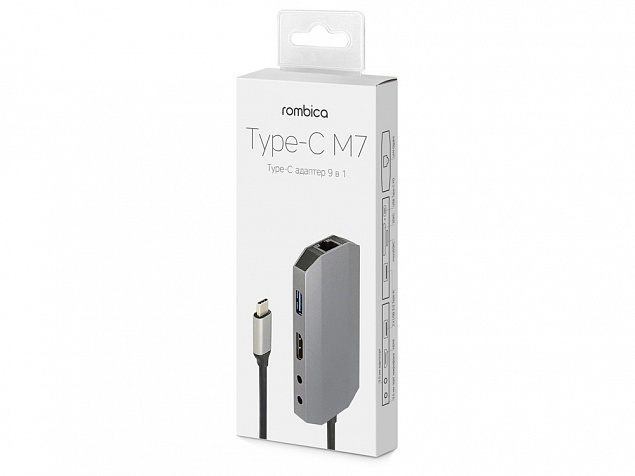 Хаб USB Type-C M7 с логотипом в Екатеринбурге заказать по выгодной цене в кибермаркете AvroraStore