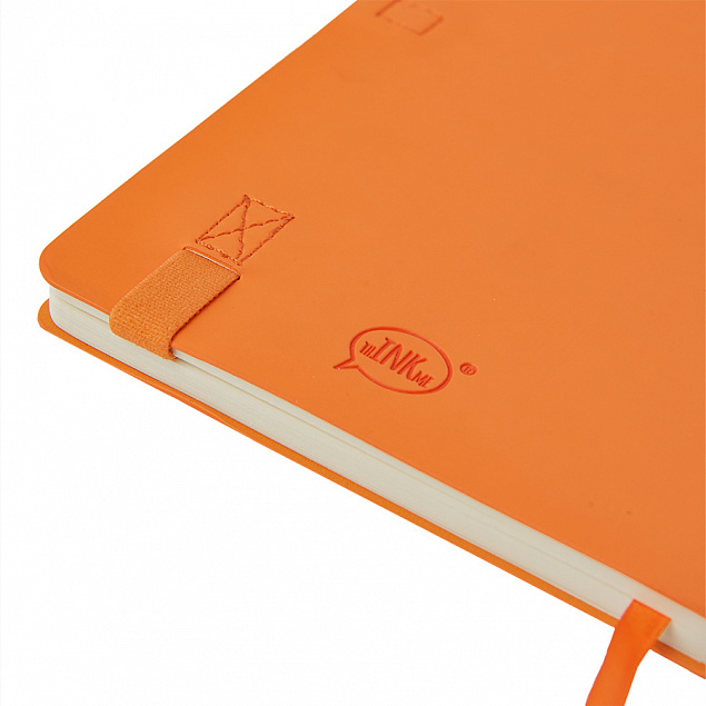 Бизнес-блокнот "Gracy", 130х210 мм, оранжев., кремовая бумага, гибкая обложка, в линейку, на резинке с логотипом в Екатеринбурге заказать по выгодной цене в кибермаркете AvroraStore