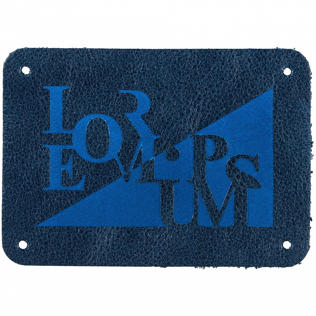 Лейбл кожаный Beta, XL, синий с логотипом в Екатеринбурге заказать по выгодной цене в кибермаркете AvroraStore