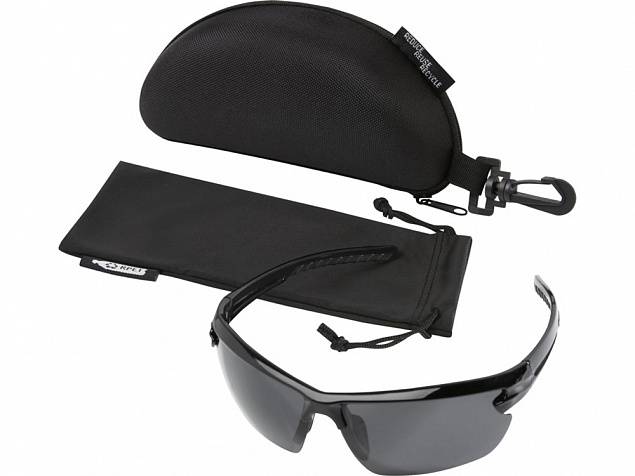 Поляризованные спортивные солнцезащитные очки Mönch в оправе из переработанного PET-пластика, черный с логотипом в Екатеринбурге заказать по выгодной цене в кибермаркете AvroraStore