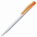 Ручка шариковая Pin, белая с оранжевым с логотипом в Екатеринбурге заказать по выгодной цене в кибермаркете AvroraStore