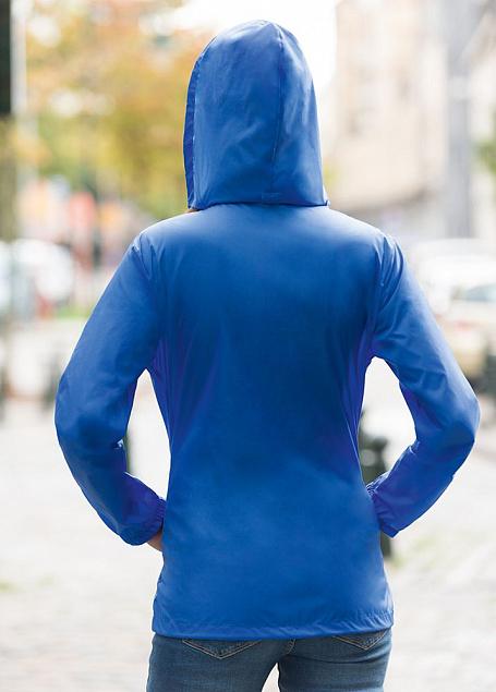 Ветровка женская Sirocco темно-синяя с логотипом в Екатеринбурге заказать по выгодной цене в кибермаркете AvroraStore
