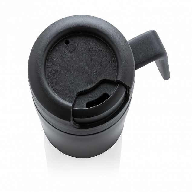 Термокружка с ручкой Coffee-to-go, черный с логотипом в Екатеринбурге заказать по выгодной цене в кибермаркете AvroraStore