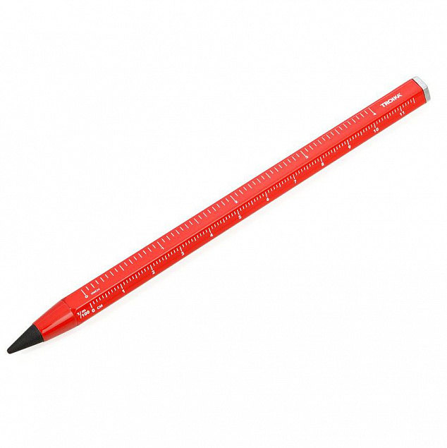 Вечный карандаш Construction Endless, красный с логотипом в Екатеринбурге заказать по выгодной цене в кибермаркете AvroraStore